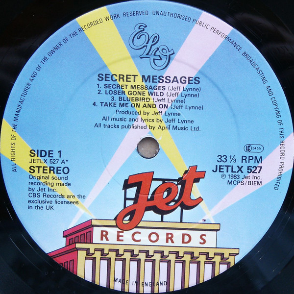 Electric Light Orchestra  Secret Messages : LP A  uk